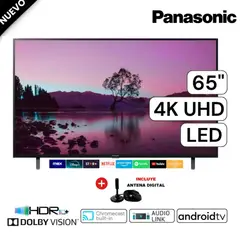Panasonic - Televisor Panasonic 65 TC-65FX600W Smart TV 4K UHD LED + Antena Digital