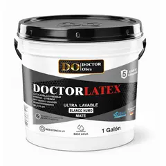 DO DOCTOR OBRA - PINTURA LATEX PREMIUM PARA PAREDES BLANCO HUMO ANTI MOHO Y HONGOS 1 GALÓN