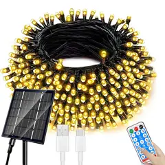 ARTEZA - Luces Navidad Exterior Solares LED 9 Metros 100 Luces Con Control Remoto