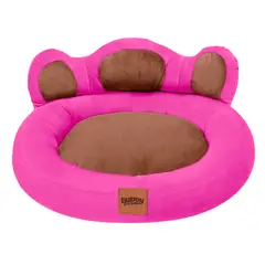 PRETTYPETS - CAMA PARA MASCOTA HUELLITA HIPOALERGENICA FUCSIA TALLA S