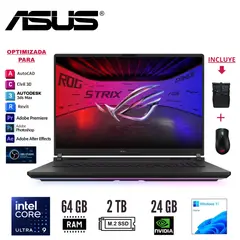 ASUS - LAPTOP ROG Strix Scar 18 Core Ultra 9 275HX 64GB 2TB RTX 5090 24GB