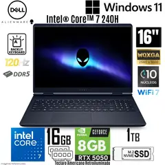 Dell - Laptop Dell ALIENWARE 16 Aurora Intel  Core 7 240H 16GB DDR5 RAM 1TB SSD RTX 5050-8GB 16"  WQXGA