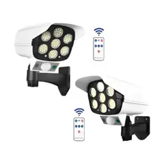 OEM - Focos Solares Tipo Cámara Con Sensor  De  Movimiento - Pack x2 Unidades