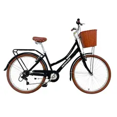 MONARK - BICICLETA TURQUESA CITY 6V ARO 26 NEGRO
