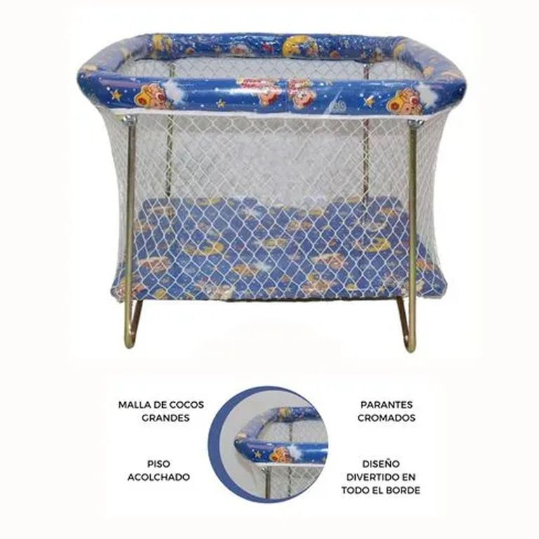 Corral para Bebes Acolchado Cambrel Azul
