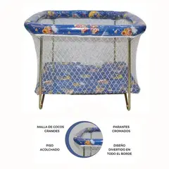 GENERICO - Corral para Bebes Acolchado Cambrel Azul