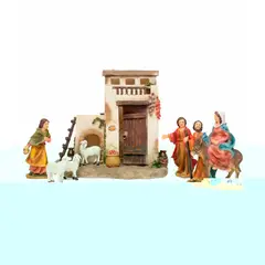 PANORAMA HOGAR - Nacimiento La Jornada con Establo 20CM Poliresina