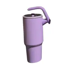 GENERICO - Termo-Taza Toma todo antiderrame con Asa giratoria LIla 1.2 lt Acero Inoxidable