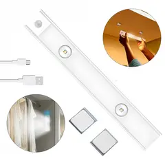 GENERICO - Lampara Luz LED Inteligente con Sensor de Movimiento de 30 cm – Iluminación Automática y Recargable