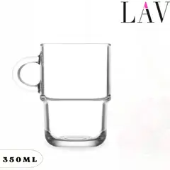 LAV - Taza Apilable de Vidrio Cambridge 350 ml. (X6Uni).