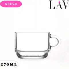 LAV - Taza para Café de Vidrio Cambridge 270 ml X6Unid.