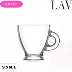 LAV - Taza para Café de Vidrio Roma 95 ml X6Uni.