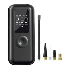 SEISA - Compresor de Aire Portátil Inalámbrico para Llantas de Auto Moto y Bicicleta con Pantalla y Luz LED
