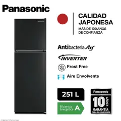 PANASONIC - Refrigeradora 251 Lt Top Freezer No Frost - NR-BT31PV1BD