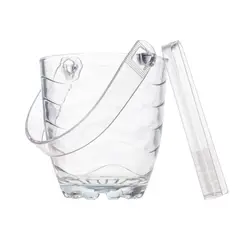 INSPIRA - Hielera de vidrio transparente con pinza y agarradera Diamante