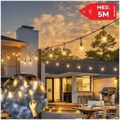 INSPIRA - Guirnalda Colgante Cadena Exterior Interior 5M con 10 Focos