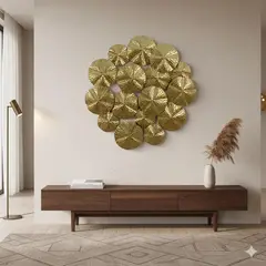 CONCEPTS LIFE - Escultura Placa de Pared Flower 82x82x05 cm