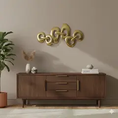 CONCEPTS LIFE - Escultura Placa de Pared Anillos 82x82x05 cm