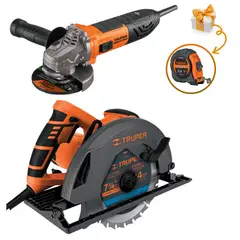 TRUPER - Megacombo amoladora ergo pro 850W sierra circular radial 1500W