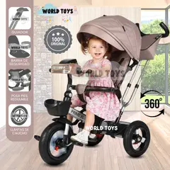 BABY - Triciclo Guiador Giratorio «PRIME XL» para Niños Beige