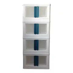 WELL BEING - Gabinete Mango Azul con ruedas 4 niveles/ Organizador mutifuncion 4 niveles