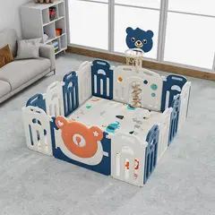 GENERICO - CORRALITO INFANTIL PLEGABLE CON RAMPA PARA PELOTITAS  160 x 160 CMT