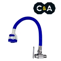 C&A - CAÑO CORRUGADO AZUL CUELLO FLEXIBLE PARA PARED COCINA - C&A