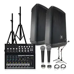 JBL - Kit Audio Jbl Eon715 + Mezcladora Mackie Mix12