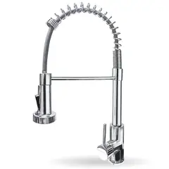 GENERICO - CAÑO GRIFO PARA COCINA MONOCOMANDO MEZCLADORA RESORTE MUEBLE CROMADO