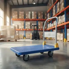 JPSYSTEMS - Carrito Plegable tipo plataforma para carga 400KG 60x90cm con 4 ruedas de goma base antideslizante