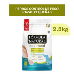 AGROVET - COMIDA PARA PERRO RAZA PEQUEÑA FORMULA NATURAL CONTROL DE PESO 2.5 KG
