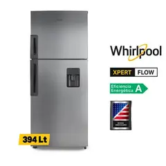Whirlpool - REFRIGERADORA WHIRLPOOL WRJ43AKGWW 394L TOP FREEZER NO FROST GRIS