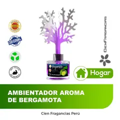 CIEN FRAGANCIAS - AMBIENTADOR MIKADO BERGAMOTA 100ML VEGANO CIENFRAGANCIAS RELAJACIÓN Y ENERGÍA POSITIVA