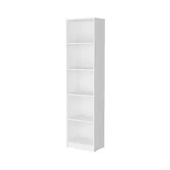 FMFURNITURE - Librero Estante 5 Repisas Melamina Fm-018B Blanco