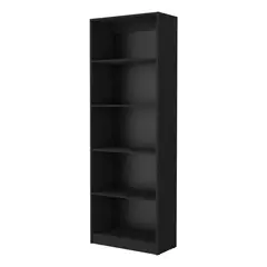FMFURNITURE - Librero Estante 5 Repisas Melamina Fm-019N Negro