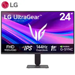 LG - Monitor LG UltraGear 24G411A-B 24P FHD IPS 144HZ 1MS G-Sync FreeSync