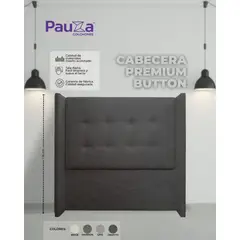 PAUZA - CABECERA PAUZA PREMIUM BUTTON 1.5 PLZ GRAFITO