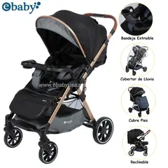 EBABY - Nuevo Coche Mango Reversible Ebaby Min -Negro