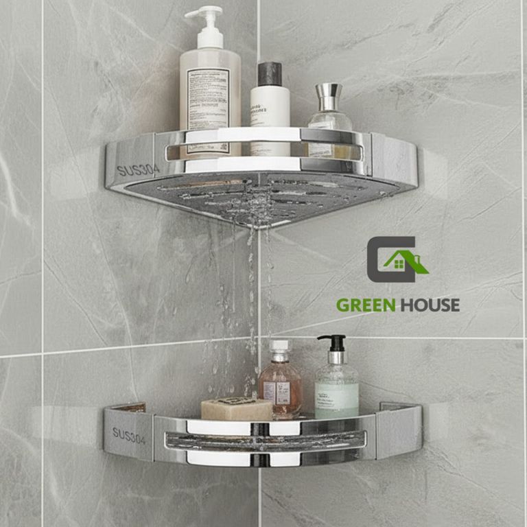 ESQUINERO ORGANIZADOR DUCHA- COCINA CROMADO BRILLANTE ACERO PACK 2 unidades