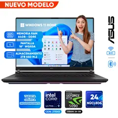 ASUS - Laptop ASUS G835LX-SA119W, Core Ultra 9 275HX, 64GB DDR5, 2TB SSD, 18 WQXGA MINI LED