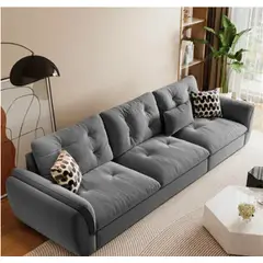 VENTITAS HOME - Sofá 3 Cuerpos Galiana Venttias Home Color Gris Oscuro