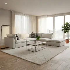 GENERICO - Seccional Modular Winne Derecho en Tela Chenille Antifluido con 4 Cojines Decorativos