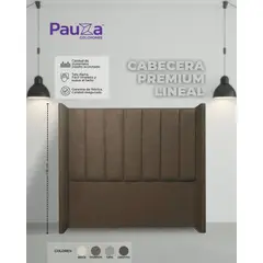 PAUZA - CABECERA PAUZA PREMIUM LINEAL KING MARRON