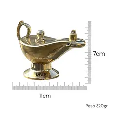 MFAP BRONCERIA Y ANTIGUEDADES - Lampara de aceite en bronce Aladino