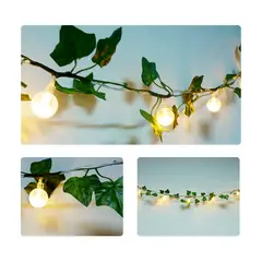 GENERICO - Cadena de Luces LED con Bolas Transparentes – 1.85 m Decorativa