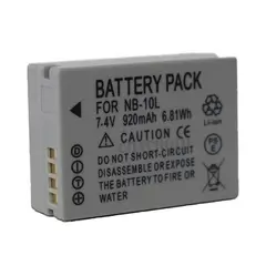 GENERICO - Batería NB- 10L para Cámaras Canon Powershot G1 X G15 G16 SX40 SX50 SX60 Hs