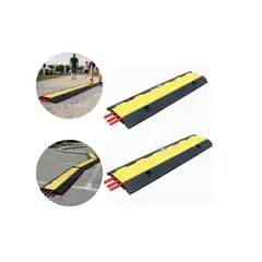 GENERICO - Pack 2 Unidades Piso Rampa Para Protectora De Cable Profesional