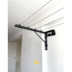 J3 RACKS - Tendedero plegable 4 filas negro