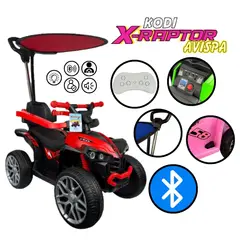 GENERICO - CARRITO DE BEBE CON BATERIA PARA NIÑOS ROJO