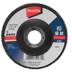 MAKITA - Disco Flap Metal 4.1/2" x 7/8" D-63454 Grano 80 - Azul
